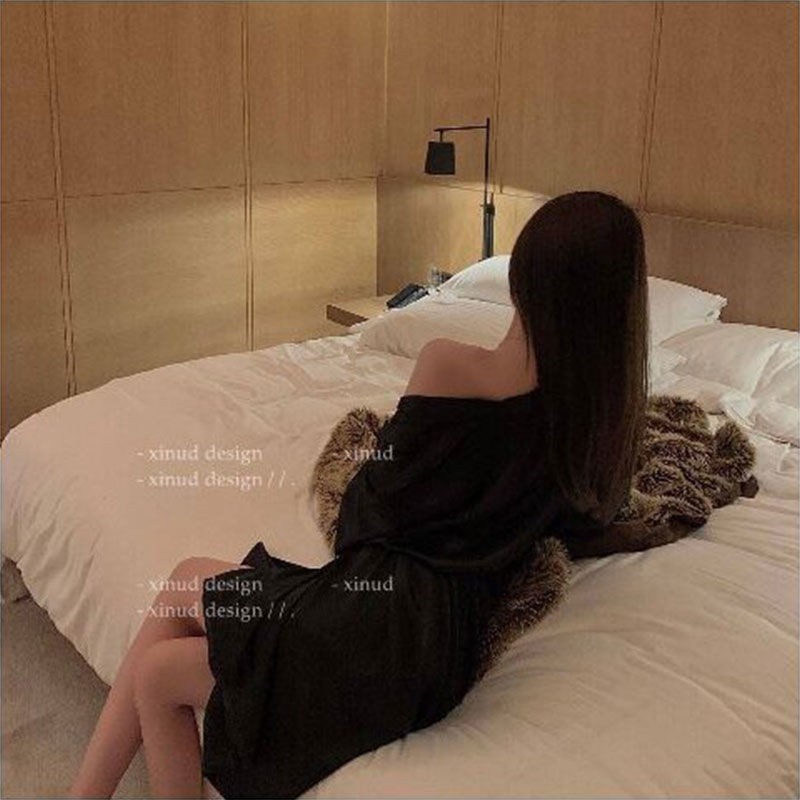❉Bộ đồ ngủ nữ mùa xuân và hè băng lụa mỏng phần sexy váy dễ thương khách sạn Hàn Quốc áo choàng tắm rời mặc nh