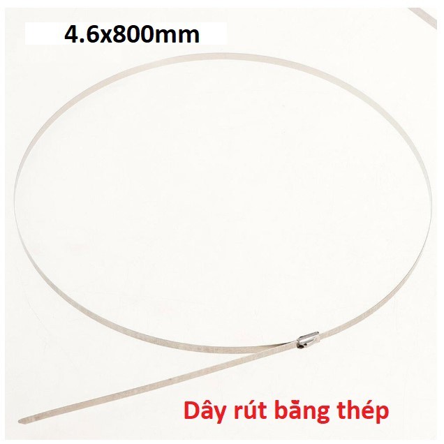 1 Dây rút 4.6x800mm bằng thép không gỉ chịu lực cao
