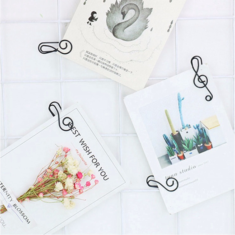 Bộ 20 cái kẹp giấy hình nốt nhạc bằng kim loại