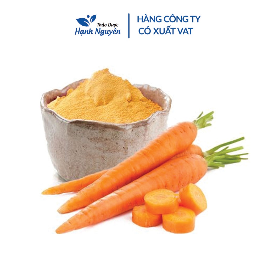 Bột cà rốt sấy lạnh nguyên chất 100g (Giúp sáng mắt, bổ sung dinh dưỡng) - Thảo Dược Hạnh Nguyên