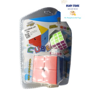VỈ ĐỒ CHƠI 2 RUBIK ABS (2x2 lớn và 3x3 nhỏ)