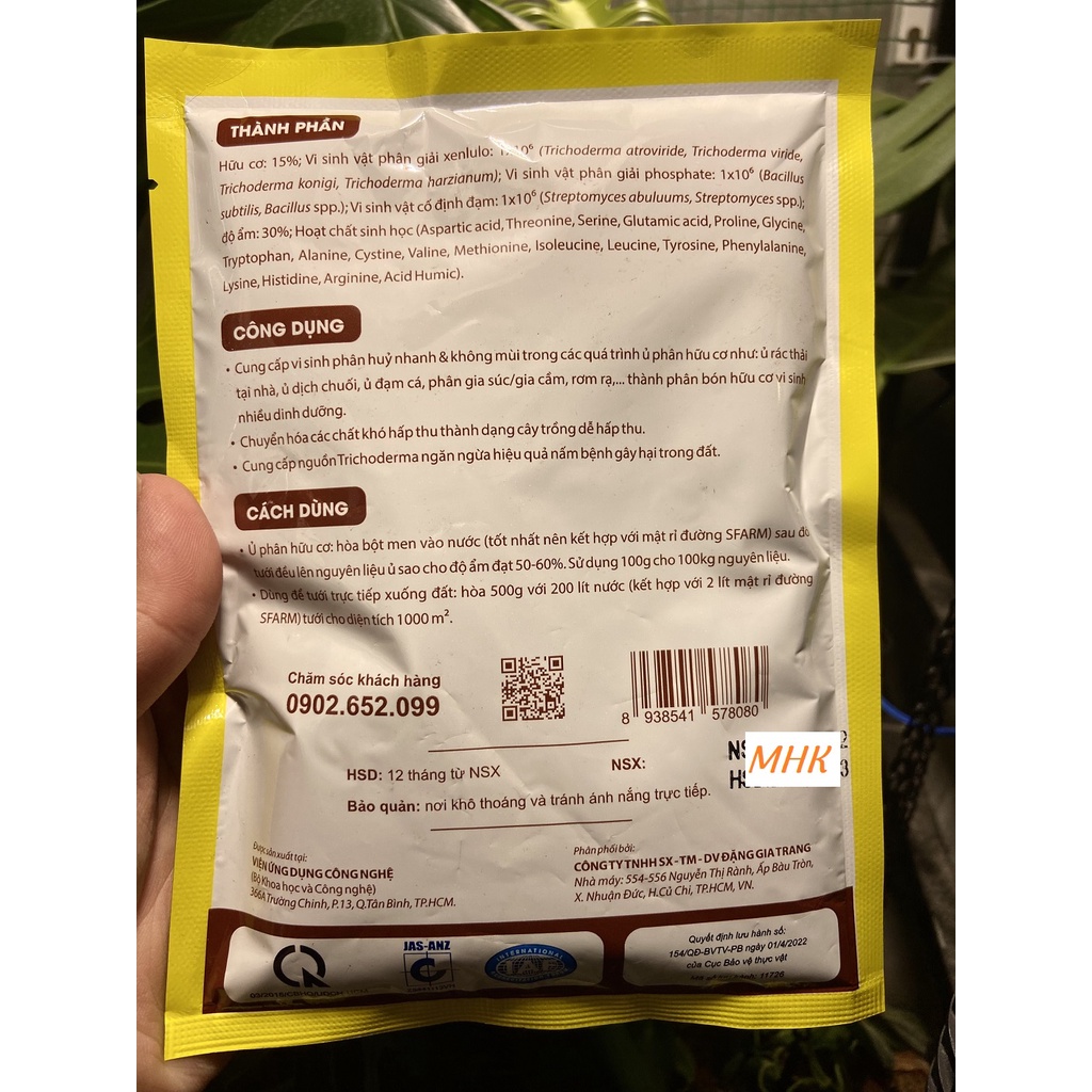 Chế Phẩm EM Plus Trichoderma SFARM , gói 200gr