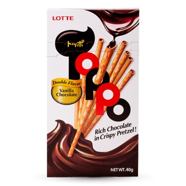 [Chính hãng] Bánh Que Toppo Lotte Nhân Socola Hương Vani Thơm Ngon Khó Cưỡng Hộp 40g