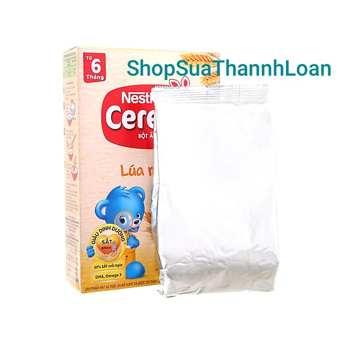 [HSD T2-2023] Bột ăn dặm Nestlé Cerelac lúa mì sữa hộp 200g (từ 6 tháng)