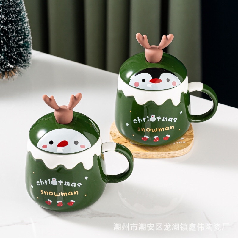 Ly Sứ Tuần Lộc Cute Marry Christmas