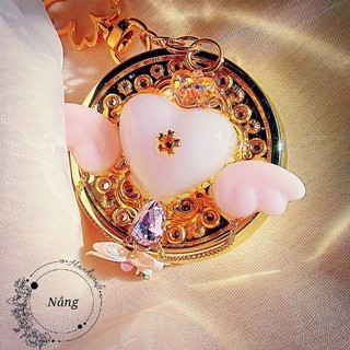 Hộp gương móc khoá angel