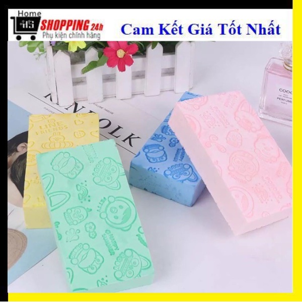 Mút tắm bọt biển kì ghét tẩy da chết nhiều màu dễ thương phù hợp với mọi người Homeshopping24h