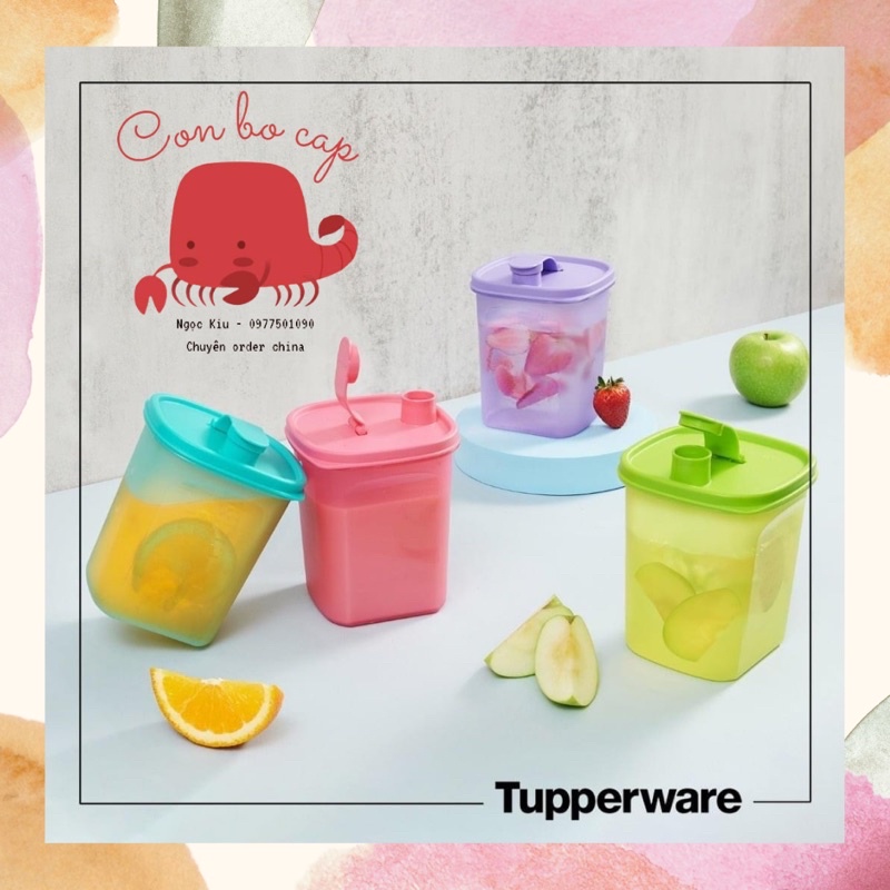 Set Bình Slim Line Pitcher Đựng Nước Uống Đẹp 350ml Tupperware - Đựng Đồ Uống Healthy Nước Đá Ép Trái Cây - Con Bọ Cạp