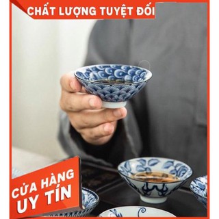 Giá hủy diệt -  Chén Trà Gốm Sứ Bát Tràng Phong Cách Nhật Bản Họa Tiết Vẽ Tay