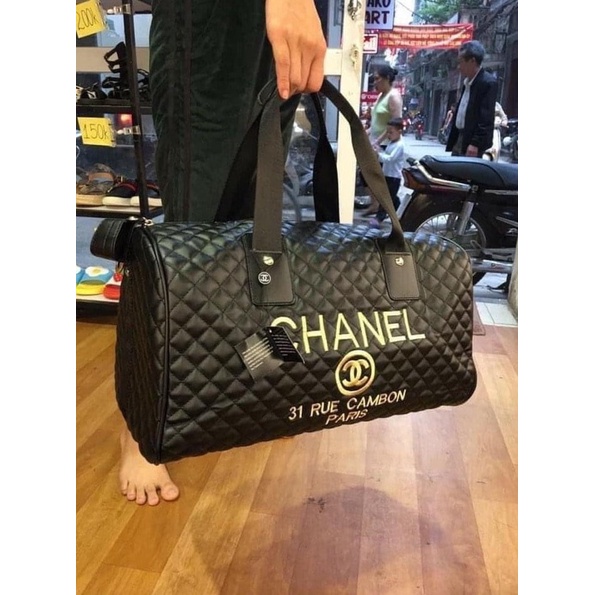 Túi trống du lịch trần trám thêu logo siêu đẹp