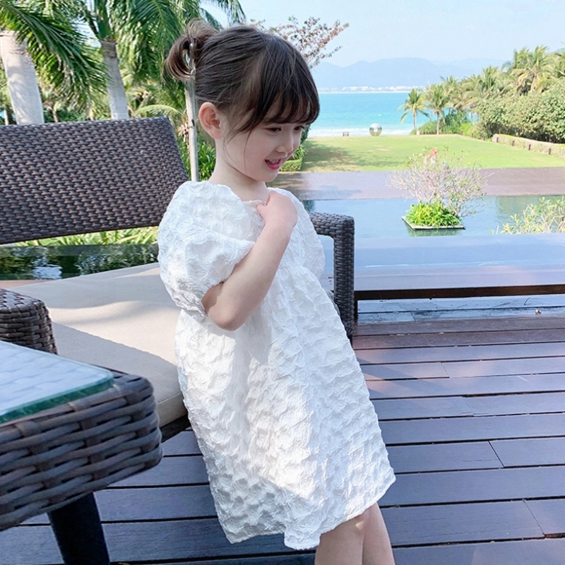 Đầm Công Chúa Tay Phồng Xinh Xắn Cho Bé Gái