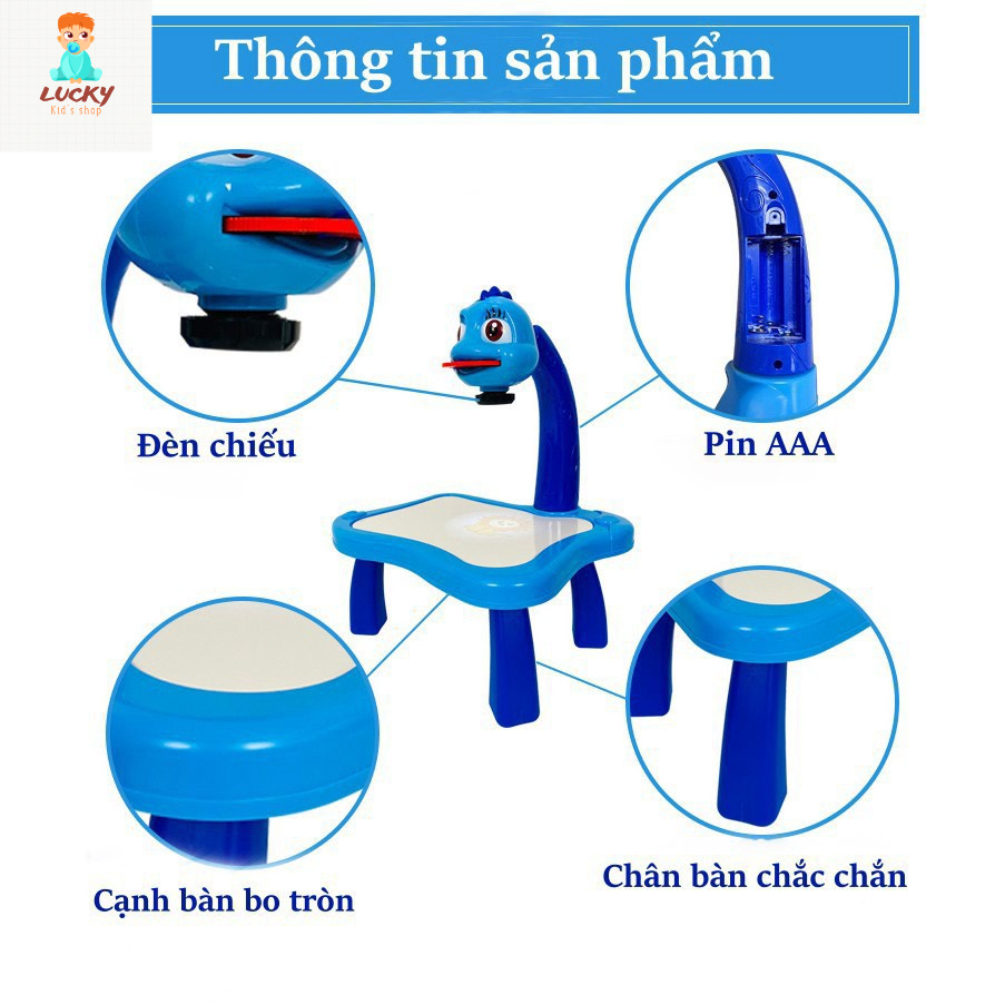 Đồ chơi trẻ em , đồ chơi phát triển trí tuệ Bàn chiếu học vẽ thông minh cho bé giúp phát triển trí não sáng tạo