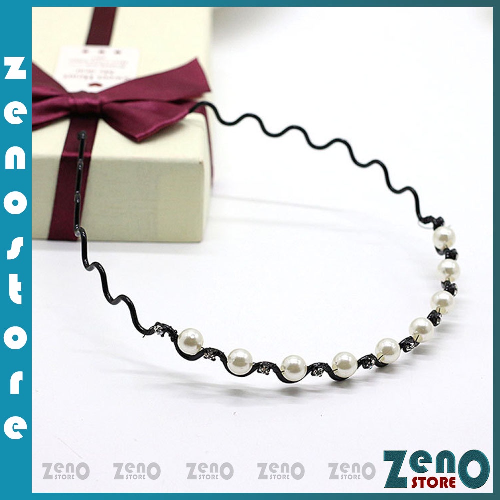 Bờm tóc xoắn đính ngọc, băng đô cài tóc nữ tính PT22