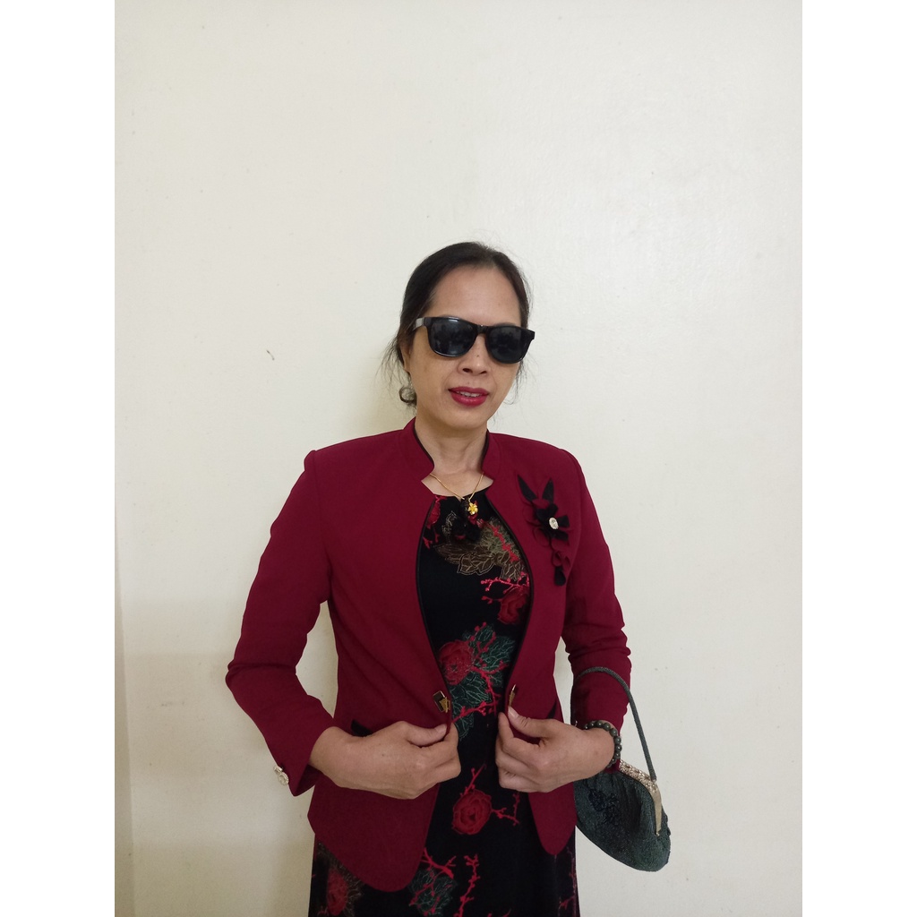Thời trang trung niên QCLOTHING - Áo vest - Áo blazer công sở trơn thiết kế cao cấp sang trọng quý phái cho mẹ cho bà