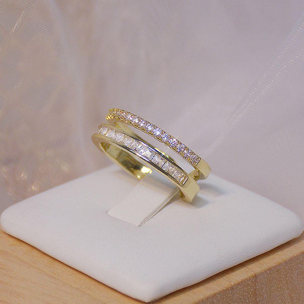 Nhẫn Thời Trang Kiểu Hình Học Cổ Điển Sáng Tạo