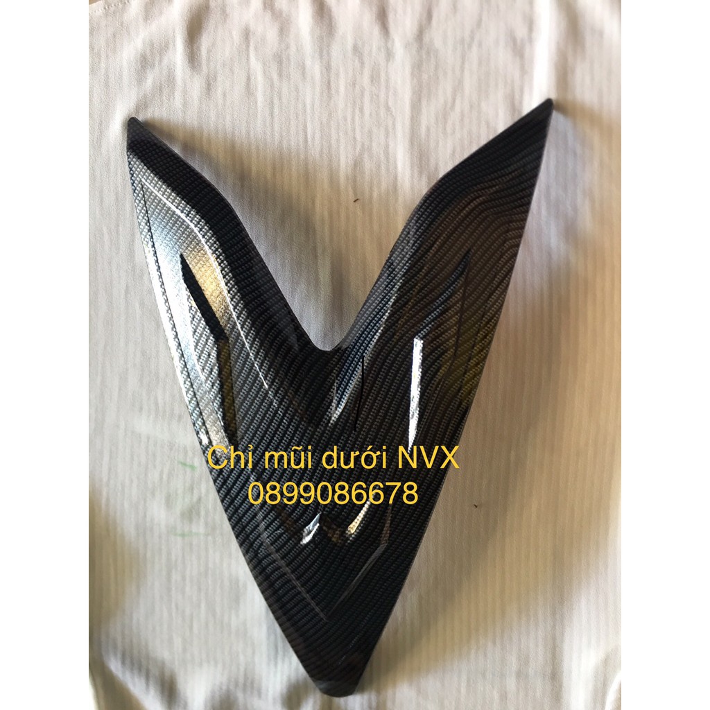 Ốp chỉ mũi dưới, lỗ mũi dưới Yamaha NVX AEROX 125, 155 V1 2017, 2018, 2019, 2020 Carbon Cacbon Phụ kiện Yamaha NVX V1