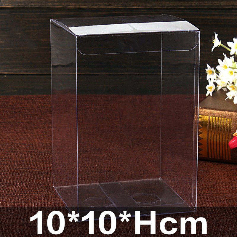 Hộp nhựa pvc trong suốt đựng đồ trang điểm kích thước 10x10 x 15cm