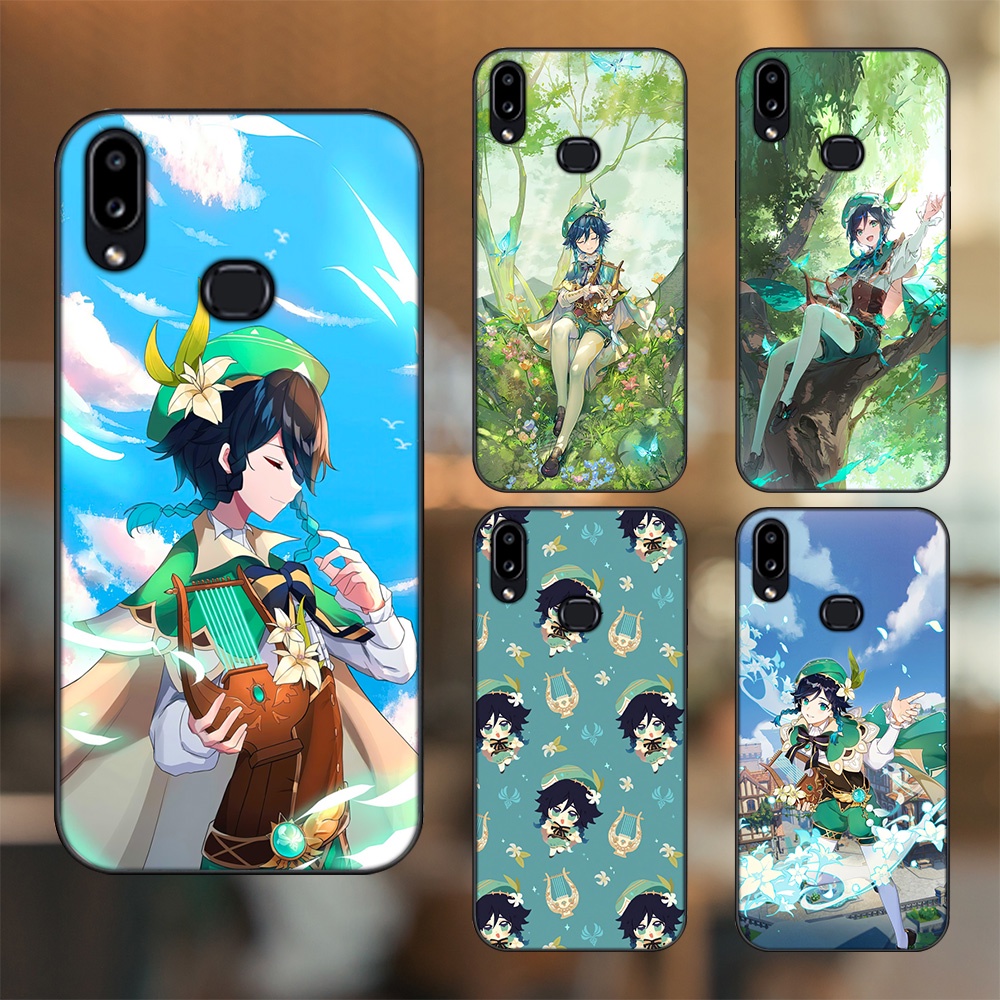 Ốp lưng Samsung A10S viền đen in hình Venti Genshin Impact