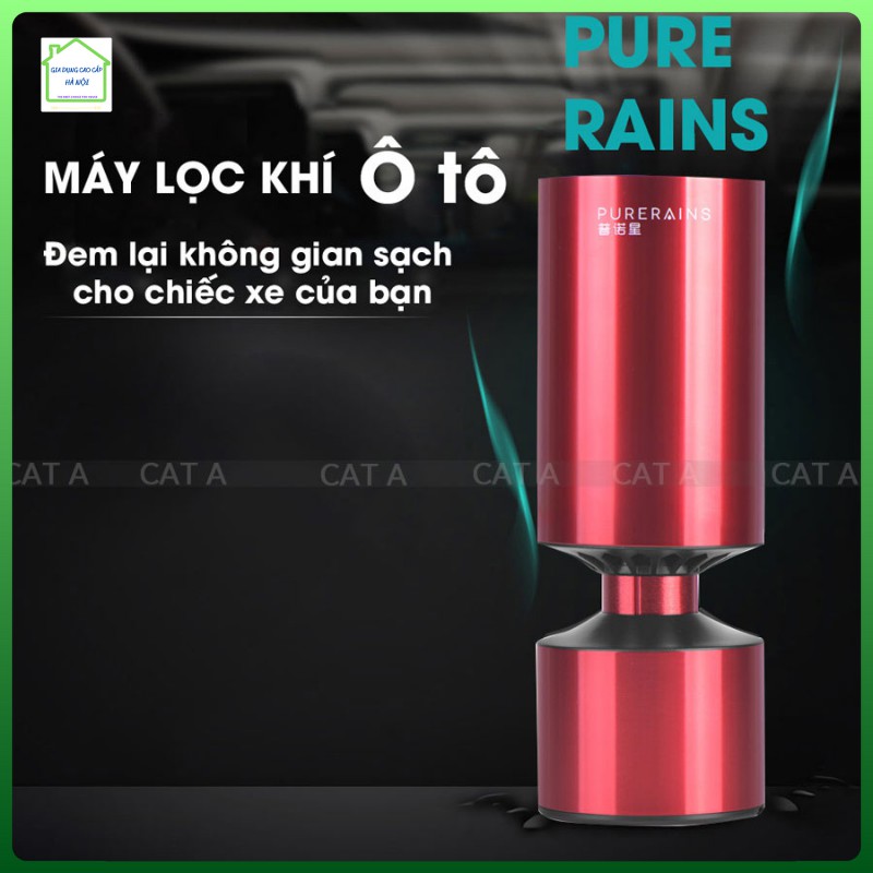 Máy lọc khí dành cho ô tô PureRains sang trọng, nhỏ gọn, không gây ồn, lọc hiệu quả các loại bụi, khí thải 5.0