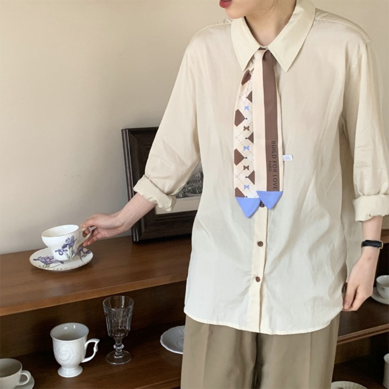 Oneri Khăn Choàng Cổ Dài Kẻ Sọc Vuông