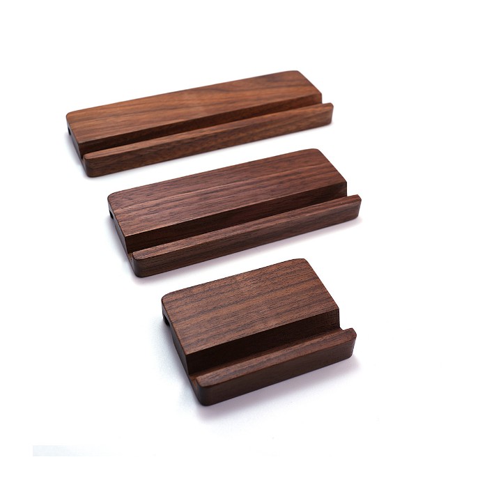 Giá đỡ gỗ óc chó đen cao cấp cho điện thoại - Kệ để smartphone xem phim chống trượt nhiều kích thước | BigBuy360 - bigbuy360.vn