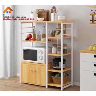 (Nhiều mầu ) Kệ bếp đa năng, Kệ lò vi sóng đa năng, Gỗ MDF chống thấm (80*30*100)