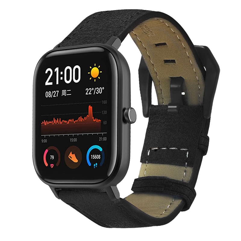 Dây đeo bằng da thay thế cho đồng hồ Xiaomi Huami Amazfit GTS