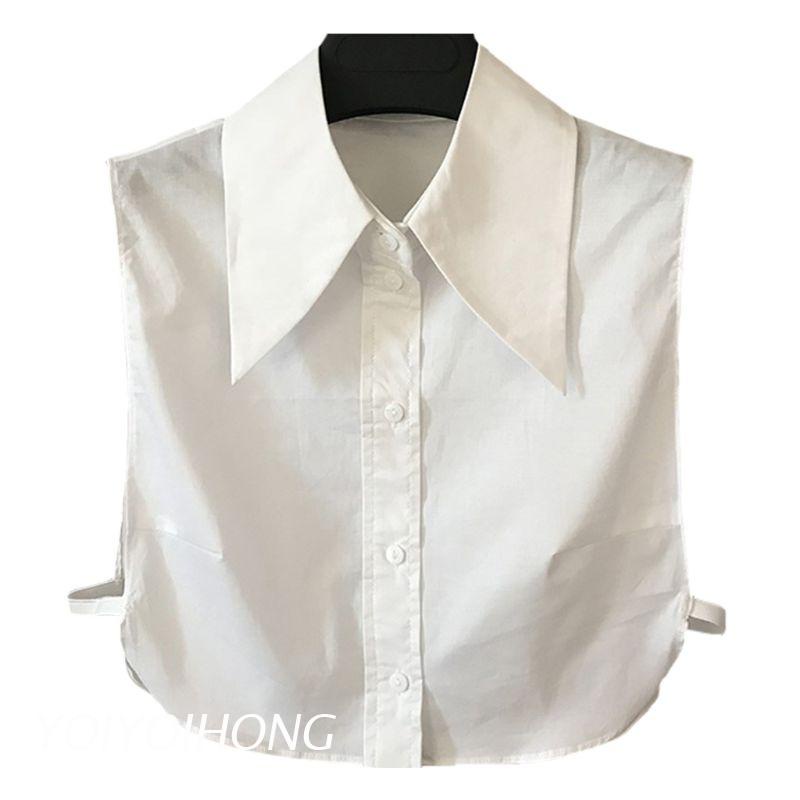 Cổ áo giả vải cotton có thể tháo rời thời trang thanh lịch cho nữ