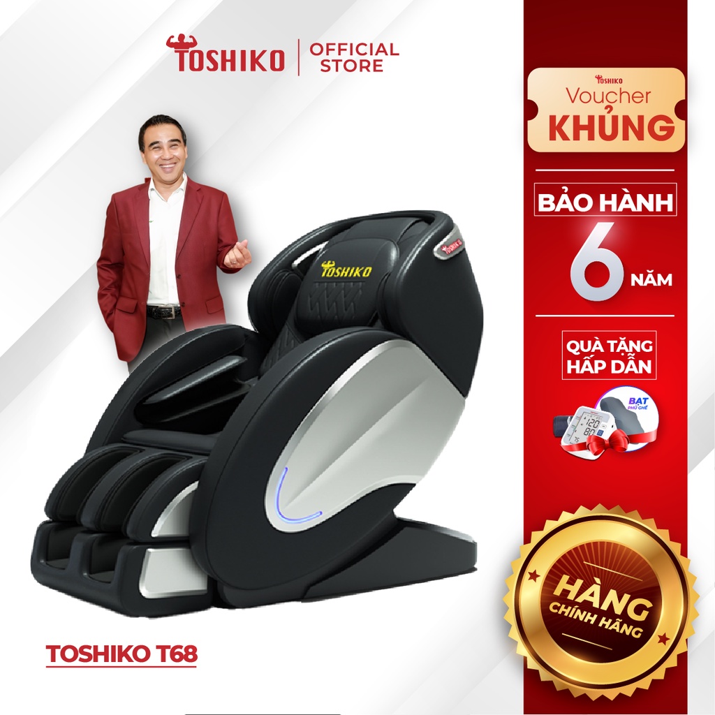 Ghế massage trị liệu toàn thân cao cấp Toshiko T68 Bảo Hành 6 năm công nghệ nhiệt hồng ngoại Nhật Bản cao cấp