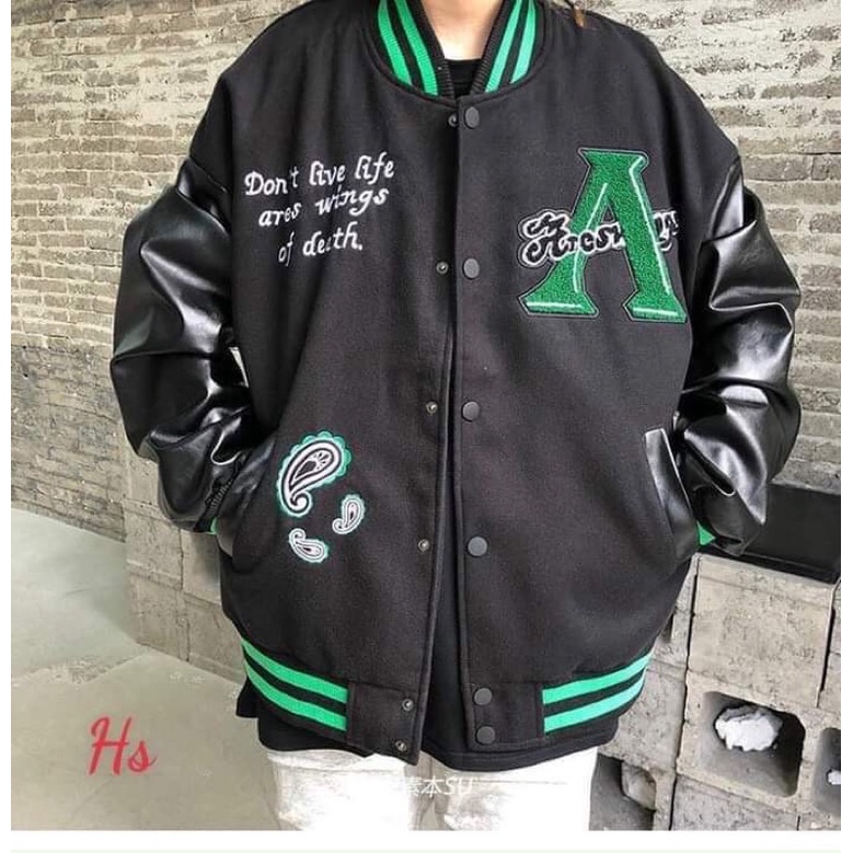 Áo nỉ chữ A tay da HS6