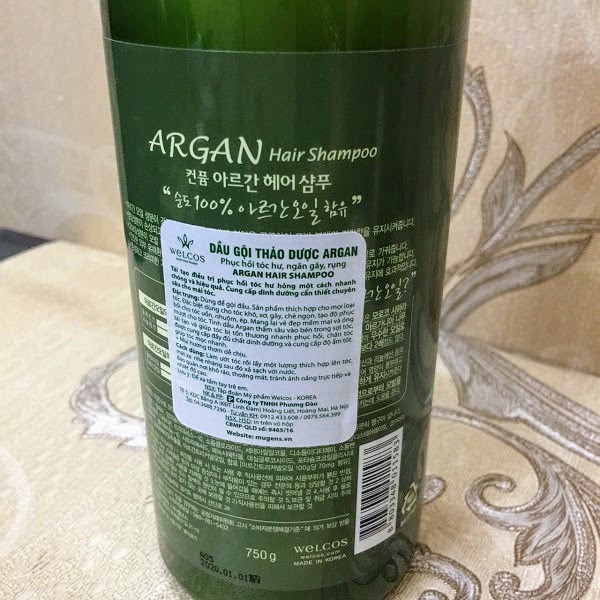 Dầu Gội Thảo Dược Phục Hồi Tóc Hư Tổn Confume Argan 750g