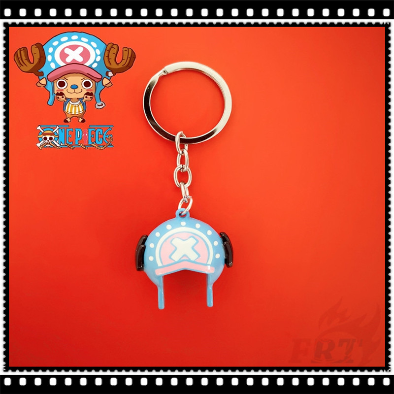 ✪ Móc Khóa Hình Nhân Vật Tony Chopper Trong One Piece ✪ 1 Chiếc Móc Khóa Hình Chiếc Nón Lưỡi Trai Màu Xanh Da Trời