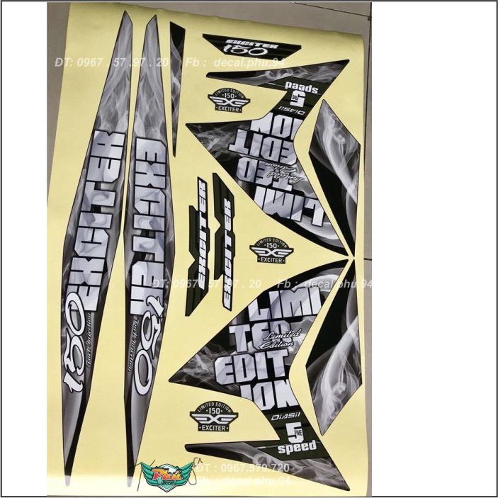 Tem rời Exciter 150 Limited cover Uv (X) -1
