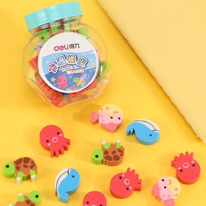 Bộ Gôm Tẩy 1 Ống (20 Cái) Hình Thú Dễ Thương