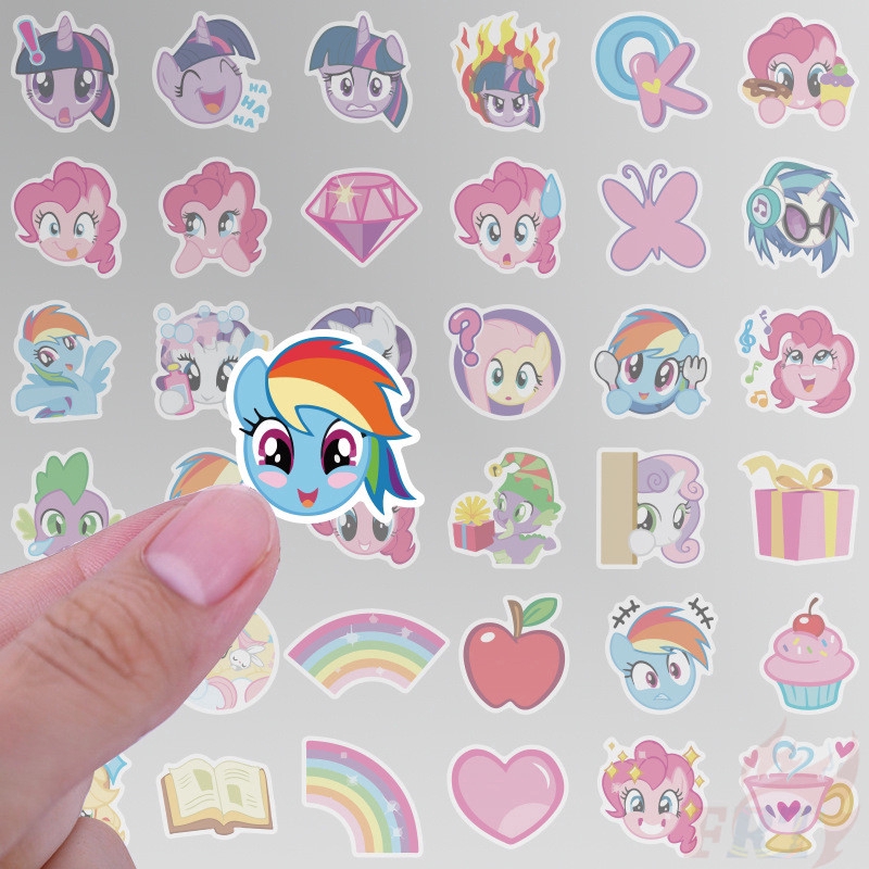 ❉ My Little Pony Giấy và decal dán tường ❉ 40Pcs/Set DIY Decals Stickers for Album Diary Laptop Scrapbooks Skateboard