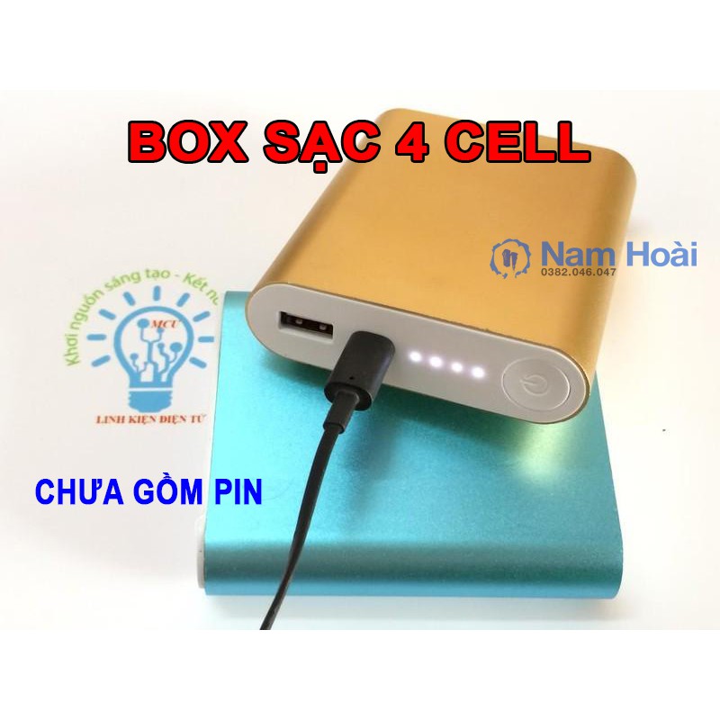 Box sạc dự phòng 4 cell chưa kèm pin