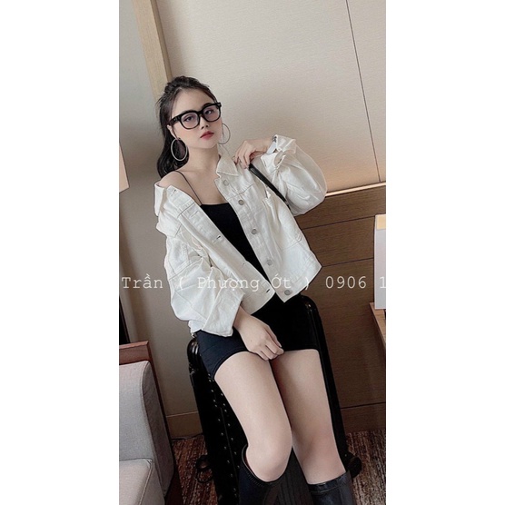 Áo kaki, jean nữ croptop, đủ màu sắc trẻ trung,có túi hộp,cổ bẻ,vải mềm mại, free size từ 35_75kg
