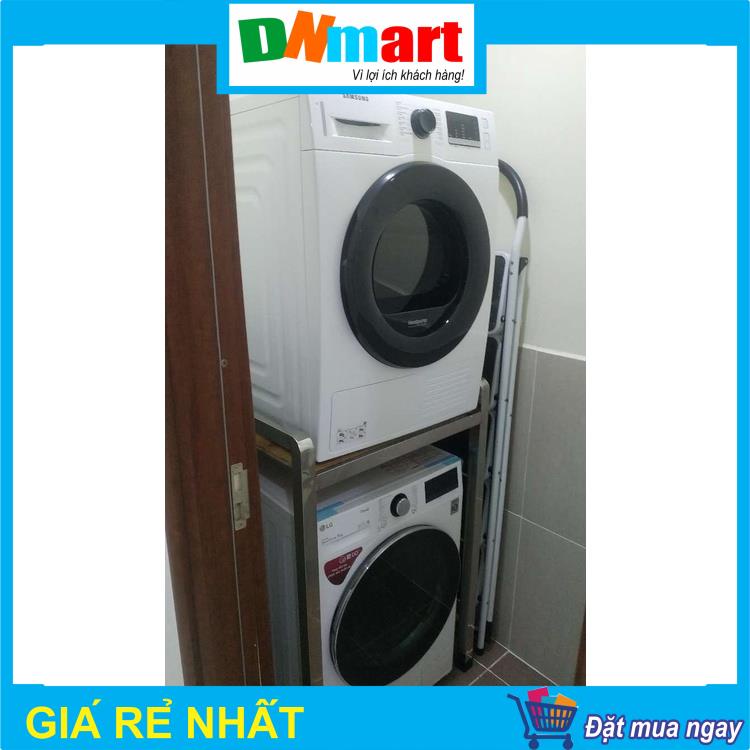 Kệ để máy giặt sấy Inox 304  hộp 400x400
