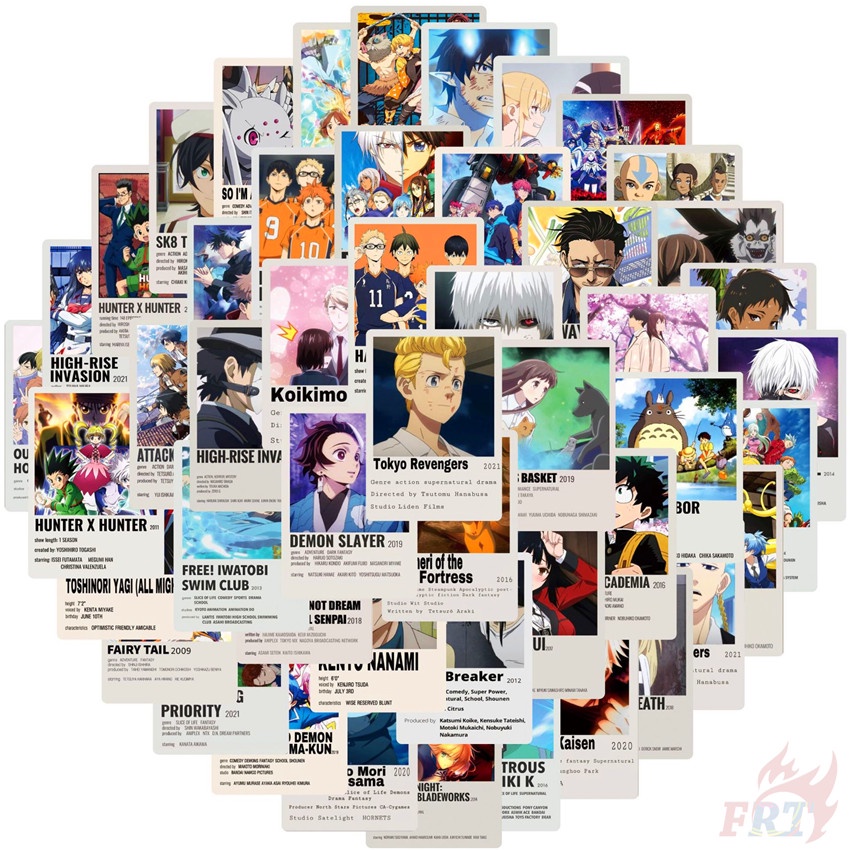 50Pcs/Set ❉ Shōnen Manga Series 02 Mixed Magazine Mini Poster Stickers ❉ Classical Anime Cartoon DIY Fashion Mixed Waterproof Doodle Decals Stickers