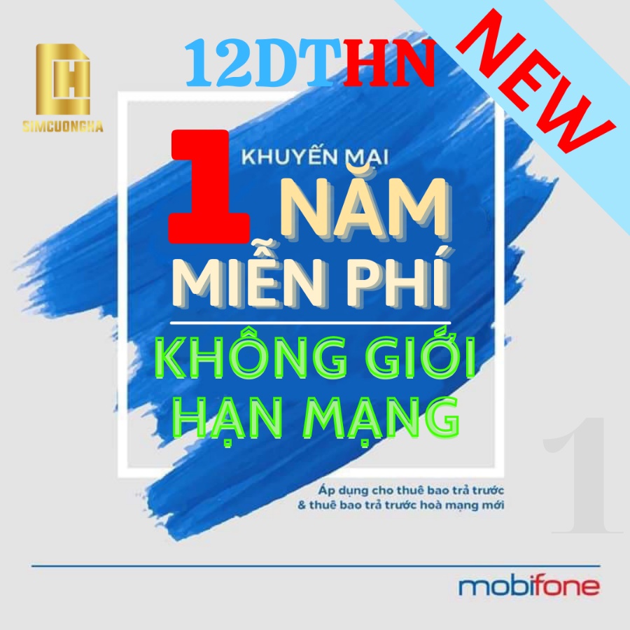 sim data 1 năm [12DTHN] sim 4g mobifone không giới hạn - SIMDATA4G