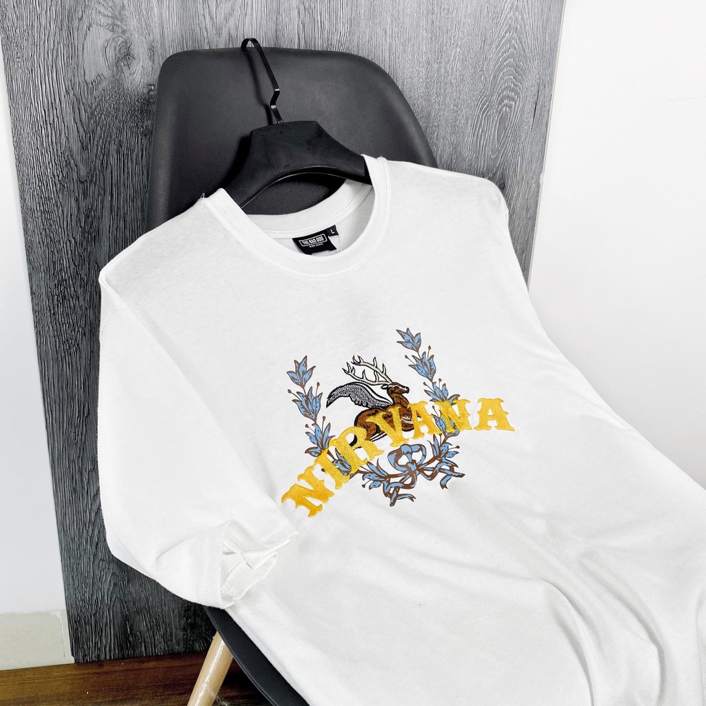 [Mã SKAMPUSHA8 giảm 8% đơn 300K] Áo thun tay lỡ thêu Hươu NIRVANA cao cấp , áo phông T shirt nam nữ unisex , MSW Town | BigBuy360 - bigbuy360.vn