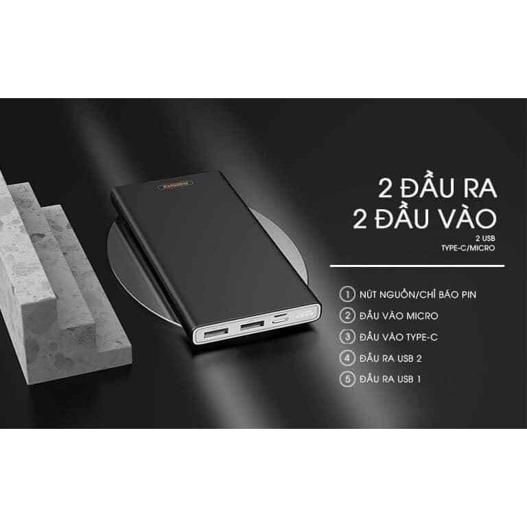 Pin sạc dự phòng Remax RPP-155 10000mAh Hồng Anh Case