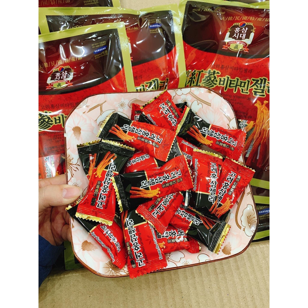 Kẹo Hồng Sâm vitamin Hàn Quốc gói 200g