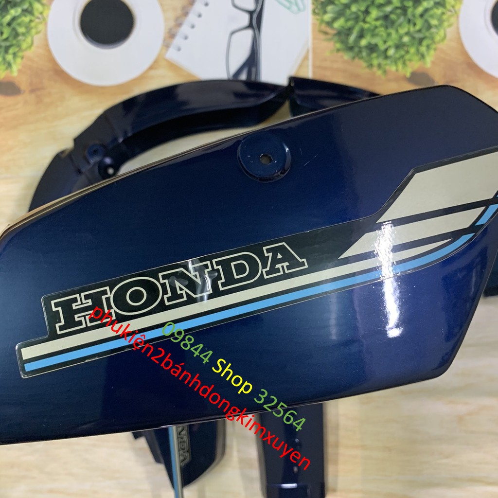 Dàn áo xe CUB 82 MÀU XANH TÍM-vỏ nhựa xe CUB đời đầu -Mủ trắng nguyên sinh ABS LOẠI 1