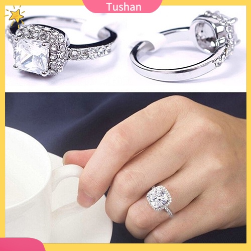 Nhẫn đeo tay kim loại đính đá lấp lánh sang trọng cho nữ