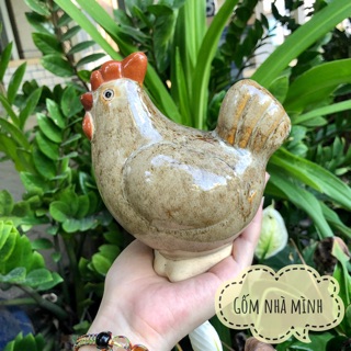 Gà trống men nâu