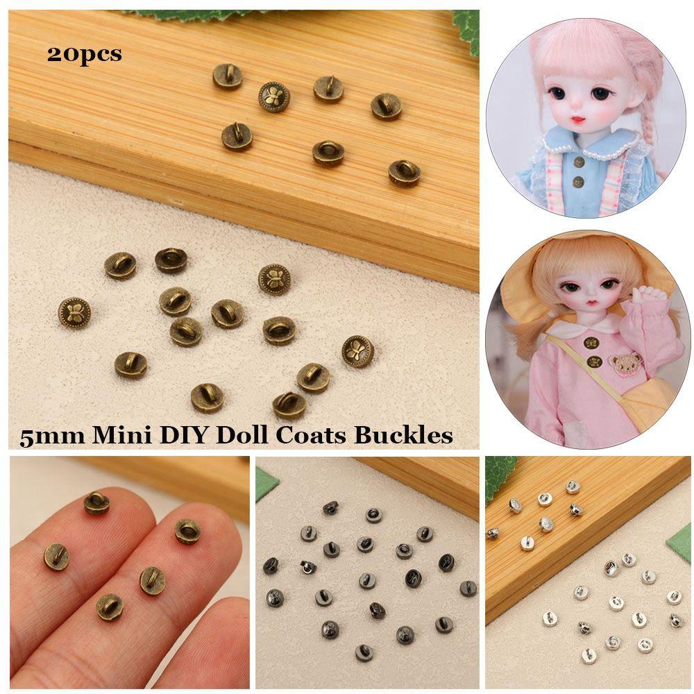 Bộ 20 Nút Áo Khoác Hình Bướm 5mm Cho Búp Bê