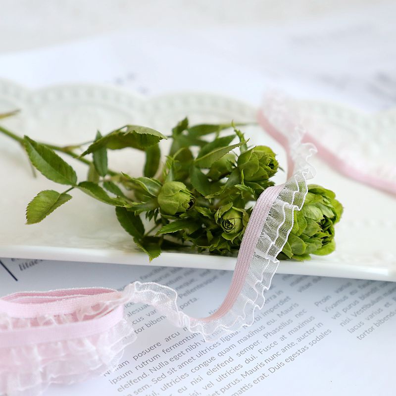 Cuộn Dây Ren 1m Nhiều Màu Làm Phụ Kiện Trang Trí Đầm Cho Nữ