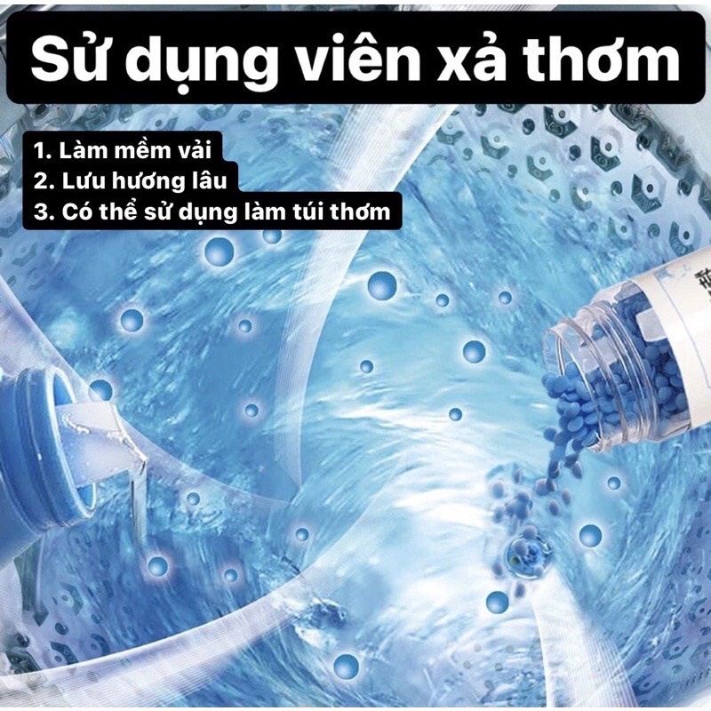 Lọ 100Gr Viên Xả Thơm Quần Áo Hương Nước Hoa - Hạt Xả Thơm Làm Mềm Vải Hàng Nội Địa Trun