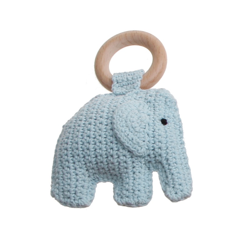 Đồ Chơi Gặm Nướu Hình Chú Voi Bằng Len DIY Dành Cho Trẻ Em